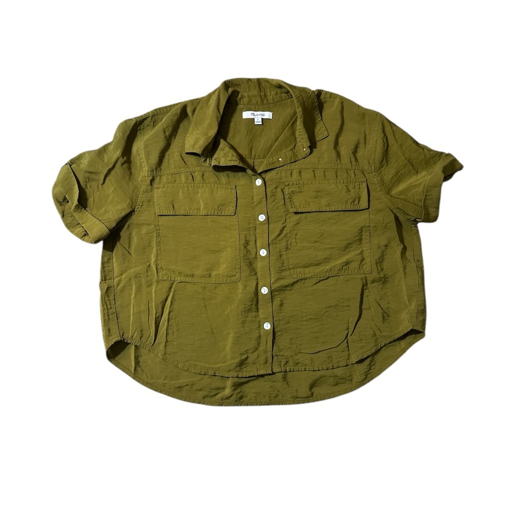 Madewell Casual Olive Button Down Shirt small